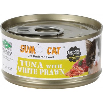 Sumo Cat Tuna with White Prawn 80g Carton (24 Cans)